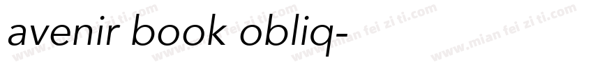 avenir book obliq字体转换